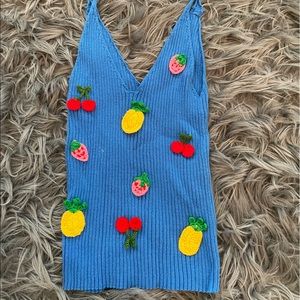 Zara Blue Tank Top Size S